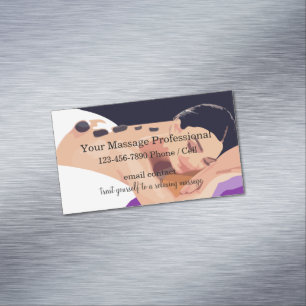 Tarjeta De Visita Magnética Masaje de relajación profesional