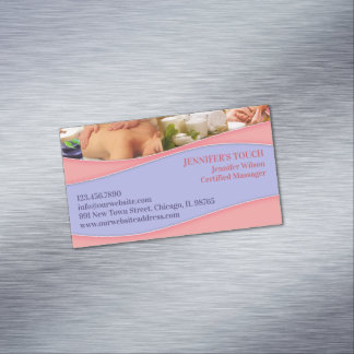 Tarjeta De Visita Magnética Masaje Spa