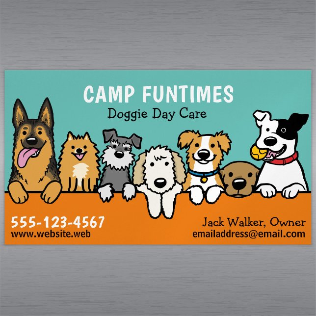 Tarjeta De Visita Magnética Mascota de Dog Sitter sentado Personalizado Cute P (Subido por el creador)
