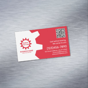 Tarjeta De Visita Magnética Mecánico Automotriz Móvil