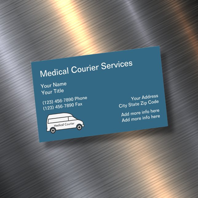 Tarjeta De Visita Magnética Medical Courier Services (Subido por el creador)