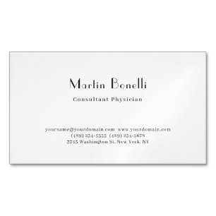 Tarjeta De Visita Magnética Médico Minimalista de moda parisino