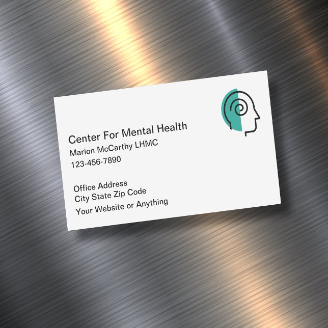 Tarjeta De Visita Magnética Mental Health Counselor Business Card Magnets (Subido por el creador)