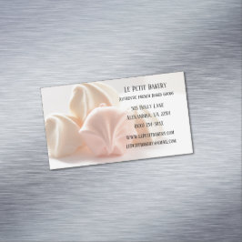 Tarjeta De Visita Magnética Merengue Food Pastry Chef Bakery Baker
