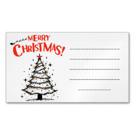 Tarjeta De Visita Magnética merry chrismas in u