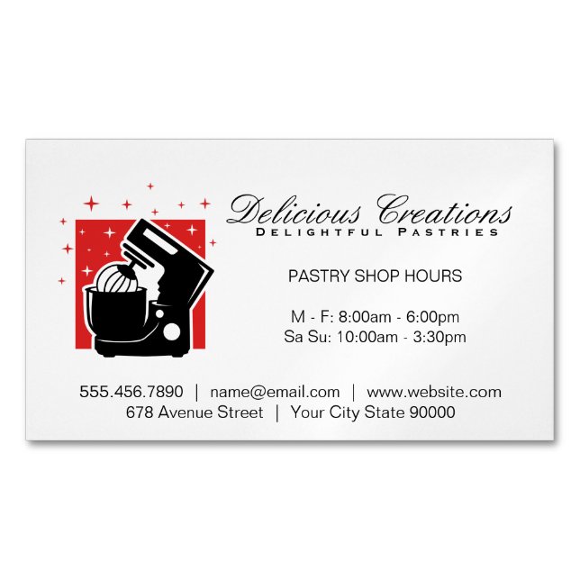 Tarjeta De Visita Magnética Mezclando máquina de bolos (Anverso)