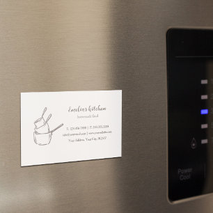 Tarjeta De Visita Magnética Mi pequeño negocio de catering de cocina