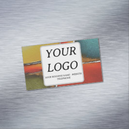 Tarjeta De Visita Magnética Minialismo Bloqueo de colores Promocional de empre