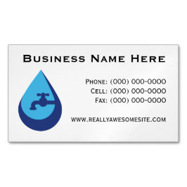 Tarjeta De Visita Magnética Minimalist Plumber Business Card Magnet