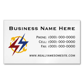 Tarjeta De Visita Magnética Minimalist Professional Electrician Magnet