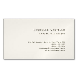 Tarjeta De Visita Magnética Minimalista Moderna Profesional