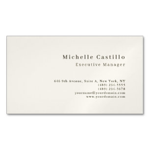 Tarjeta De Visita Magnética Minimalista moderno profesional