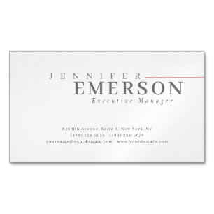 Tarjeta De Visita Magnética Minimalista moderno profesional sencillo