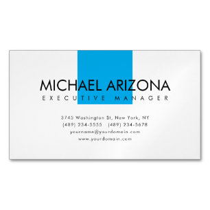 Tarjeta De Visita Magnética Minimalista moderno simple llano