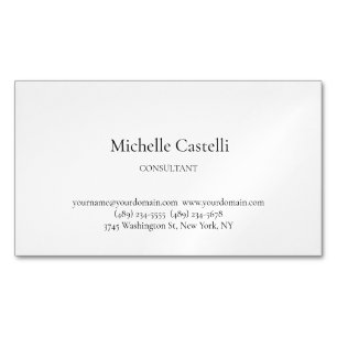 Tarjeta De Visita Magnética Minimalista Profesional Único Clásico Personalizad