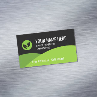 Tarjeta De Visita Magnética Modern Lawn Care Landscaping