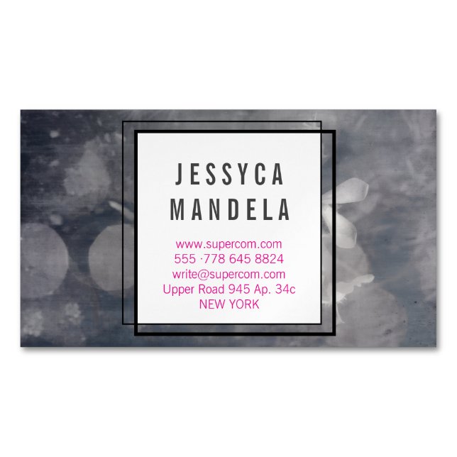 Tarjeta De Visita Magnética Modern Magnetic Cards (Anverso)