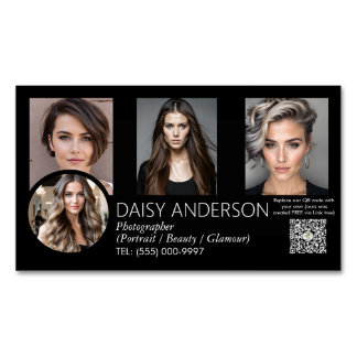 Tarjeta De Visita Magnética Modern Minimalist Photographer Business Card |