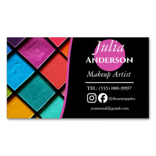 Tarjeta De Visita Magnética Moderna maquillaje Artista MUA foto pequeña empres