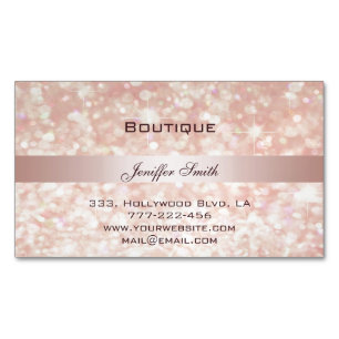 Tarjeta De Visita Magnética Moderna moda profesional elegante chispa purpurino