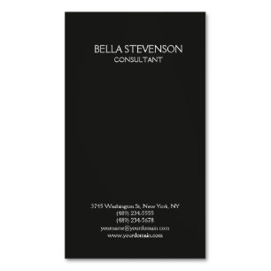 Tarjeta De Visita Magnética Moderno Gris oscuro sencillo estilo Minimalista