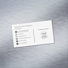 Tarjeta De Visita Magnética Moderno I Simple