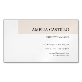Tarjeta De Visita Magnética Moderno llano Minimalista simple