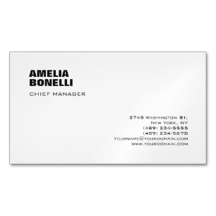 Tarjeta De Visita Magnética Moderno negrita Minimalista Profesional