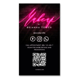 Tarjeta De Visita Magnética Moderno salón de belleza maquillaje maquillaje art