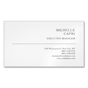 Tarjeta De Visita Magnética Moderno y sencillo estilo Minimalista contemporáne