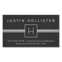 Monograma profesional clásico moderno | Gris oscur