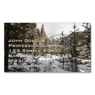 Tarjeta De Visita Magnética Montaña nevada de invierno en Montana