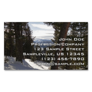 Tarjeta De Visita Magnética Montañas Madison en invierno en Montana