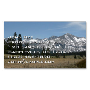 Tarjeta De Visita Magnética Montañas Sierra Nevada I desde Yosemite