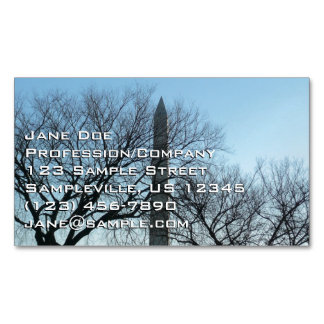 Tarjeta De Visita Magnética Monumento a Washington en el paisaje invernal I