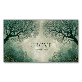 Tarjeta De Visita Magnética Moody Winter Forest Gótica Romance