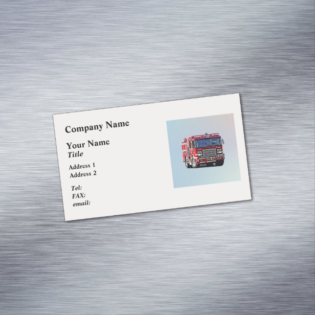 Tarjeta De Visita Magnética Motor de fuego girando la esquina (In Situ)