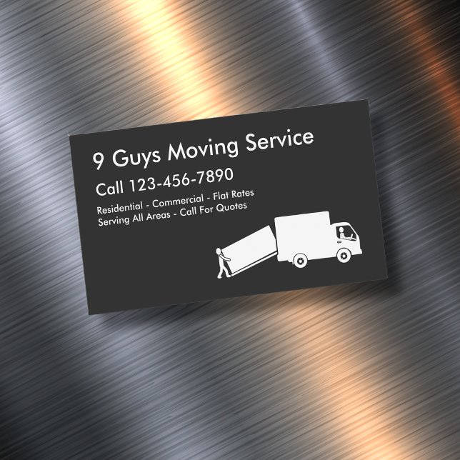 Tarjeta De Visita Magnética Moving Service Modern Business Magnets (Subido por el creador)