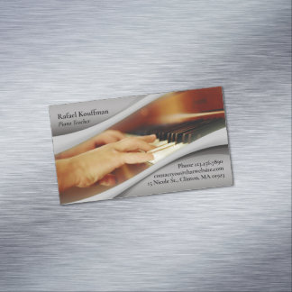 Tarjeta De Visita Magnética Música de piano