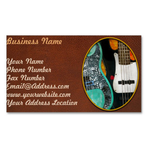Tarjeta De Visita Magnética Música - Guitar - Rock sobre el tipo