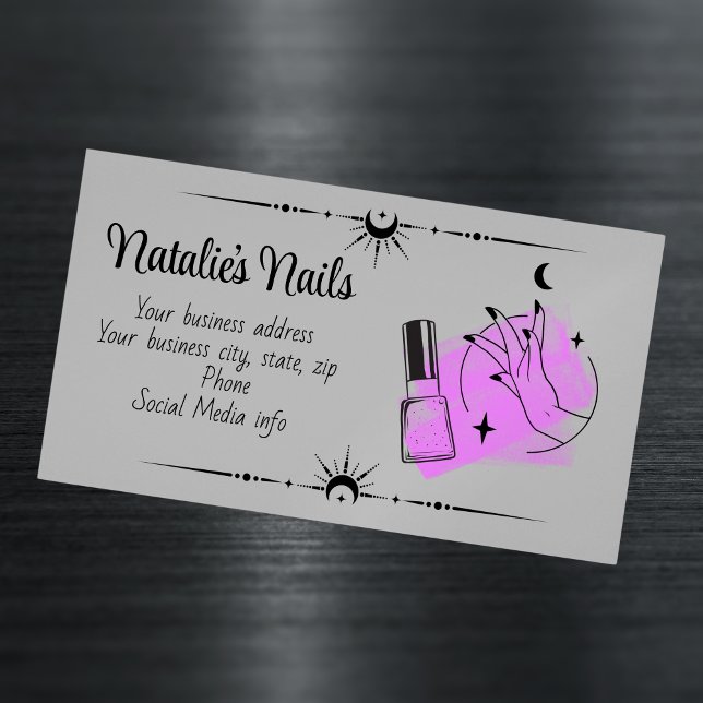 Tarjeta De Visita Magnética Nail Tech Magnetic Business Card (Subido por el creador)