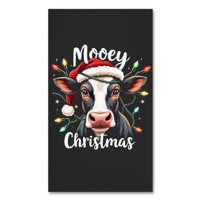 Tarjeta De Visita Magnética Navidades de Mooey divertidos amantes del ganado v (Frente vertical)