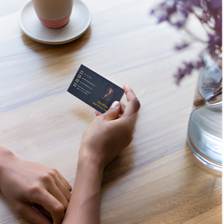 Tarjeta De Visita Magnética Navy Blue Gold Photo Attorney Business Card