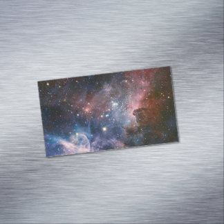 Tarjeta De Visita Magnética Nebulosa Carina Rojo & Azul Telescopio Hubble
