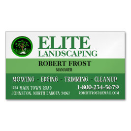 Tarjeta De Visita Magnética Negocio de césped de horticultura