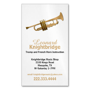 Tarjeta De Visita Magnética Negocios de Trump Gold
