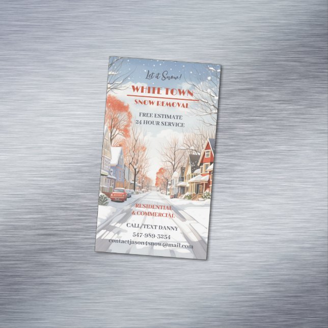 Tarjeta De Visita Magnética Nieve en picado (In Situ)