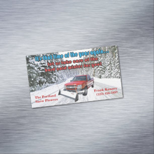Tarjeta De Visita Magnética Nieve en picado