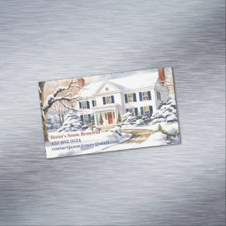 Tarjeta De Visita Magnética Nieve en picado