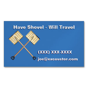 Tarjeta De Visita Magnética Nieve Shoveling